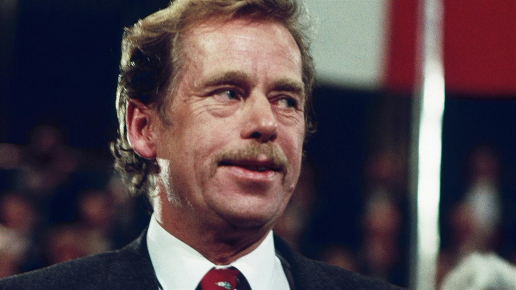 Václav Havel b�hem sametové revoluce 
