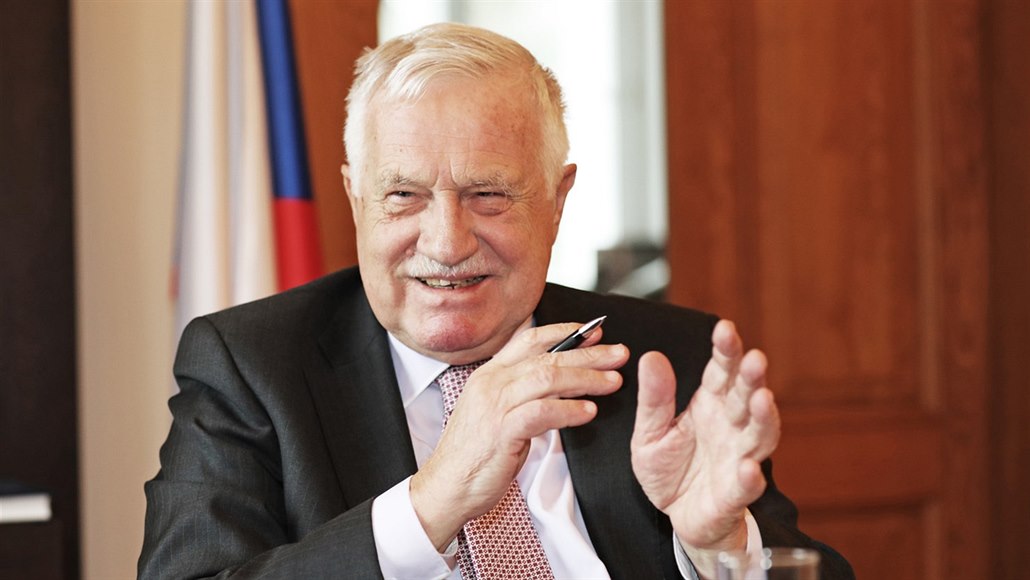 Exprezident Václav Klaus p�i rozhovoru pro MF DNES (16. ledna 2019)