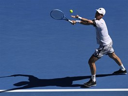esk tenista Tom Berdych na podn pi prvnm kole Australian Open.