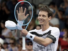 BEZ ZTRTY SETU. Tom Berdych do 3. kola Australian Open postoupil bez...