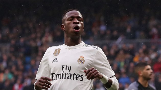 Vincius Junior z Realu Madrid bhem utkn proti Seville.