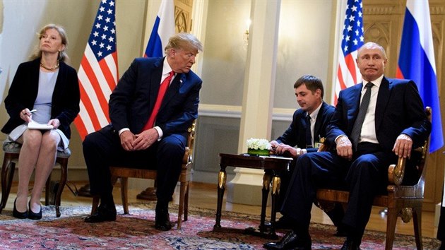 Donald Trump během setkání s ruským prezidentem Vladimirem Putinem