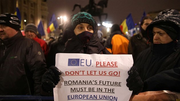 Zahjen rumunskho pedsednictv v Evropsk unii provzej protesty. (10. ledna 2019)