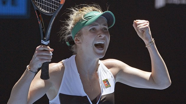 SP̊N OBRAT. Ukrajinsk tenistka Elina Svitolinov js, pot co otoila tet kolo Australian Open proti ance uaj ang.