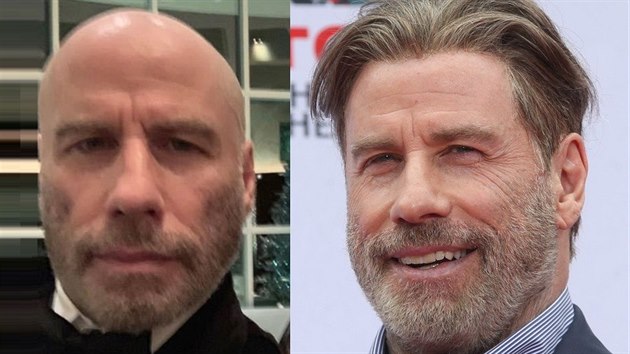 John Travolta v lednu 2019 a v prosinci 2018