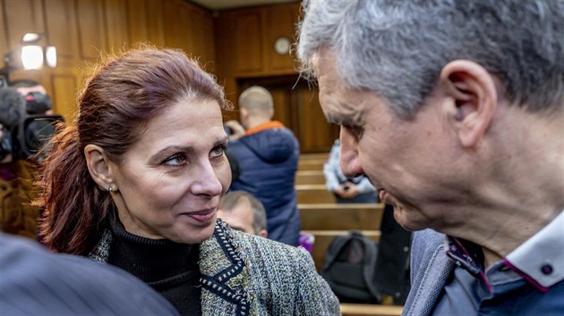 David Rath a Kateřina Kottová u Krajského soudu v Praze (16. ledna 2019)