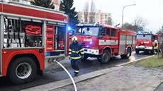 Požár bytu v Sokolově. (17. 1. 2019)