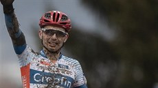 Michael Boro slaví tetí triumf na cyklokrosovém mistrovství republiky.