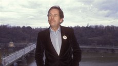 Dramatik Václav Havel pi jednání v praském hotelu Hilton (1. prosince 1989)