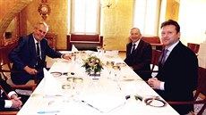 Prezident Milo Zeman pivítal na Praském hrad u píleitosti novoroního...