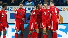 Gólová radost fotbalistů Bayernu Mnichov.