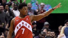 Kyle Lowry z Toronta slaví.