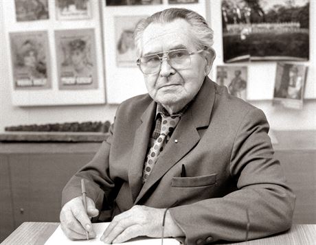 Spisovatel Jaroslav Foglar v únoru 1990.