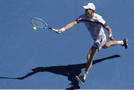 Tomá Berdych v osmifinále Australian Open.