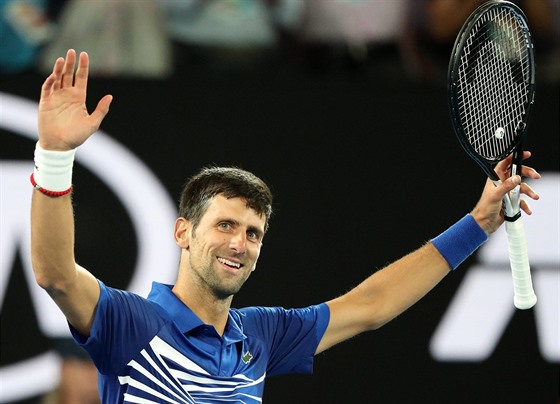 AMPION. Srb Novak Djokovi se raduje z vítzství ve finále Australian Open.