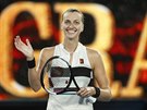 PO SEDMI LETECH. Tenistka Petra Kvitová slaví postup do semifinále Australian...