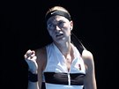 Tenistka Petra Kvitová v semifinále Australian Open.