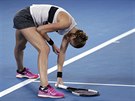 Petra Kvitová ve finále Australian Open.