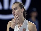 NEVYLO TO. Petra Kvitová na Australian Open poprvé v kariée prohrála...