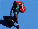 Serena Williamsová po poráce od Karolíny Plíkové ve tvrtfinále Australian...