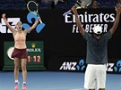 VÍTZSTVÍ. Po promnném mebolu ve finále smíené tyhry na Australian Open...