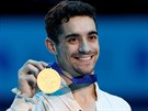 panlský krasobrusla Javier Fernández se zlatou medailí z mistrovství Evropy
