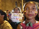 Píznivci lídra venezuelské opozice Juana Guaida se seli v metropoli Peru...