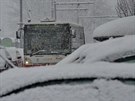 erstvý sníh komplikuje od pondlního rána dopravu na celé jiní Morav. Na...