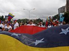 Po celé Venezuele probíhají protesty proti souasnému prezidentu Madurovi. K...