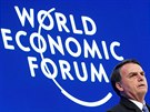 Brazilský prezident Jair Bolsonaro na Svtovém ekonomickém fóru v Davosu...
