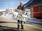 Na Svtové ekonomické fórum do Davosu dorazila i 16letá védská ekologická...