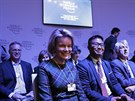 Belgická královna Mathilde na Svtovém ekonomickém fóru v Davosu (23.ledna 2019)
