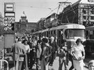 Provoz tramvajové trati v horní ásti námstí skonil v roce 1980. Ovem...