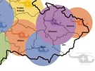 Mapa pokryt� kraj� vrtuln�ky leteck� z�chrann� slu�by.