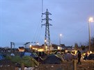Kemp migrant ve francouzském Calais (21. ledna 2019)