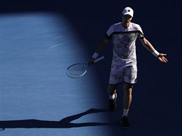 Tom Berdych v osmifinle Australian Open.