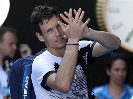 Tomá Berdych se louí s Australian Open v osmifinále.