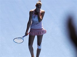 DOJAT. esk tenistka Karolna Plkov se raduje z vhry nad Serenou...