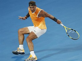Rafael Nadal ze panlska v semifinle Australian Open.