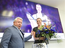 Tenistka Petra Kvitov vystoupila na tiskov konferenci po pletu z Australian...