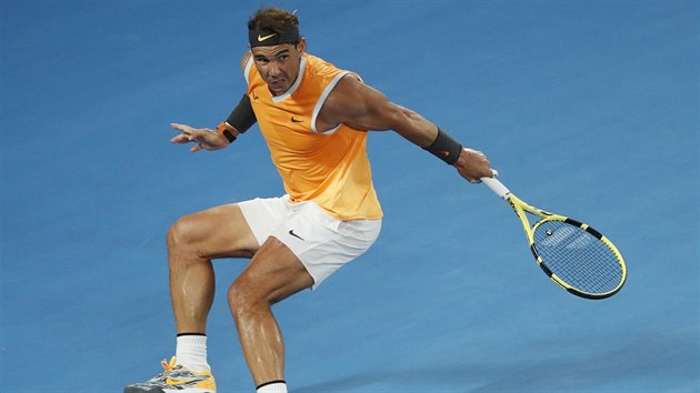 Rafael Nadal ze panlska v semifinle Australian Open.