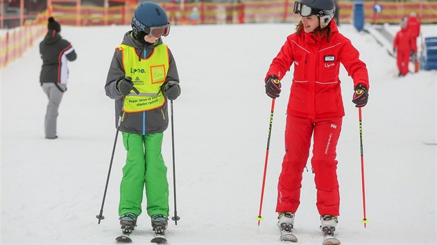 Lipno nad Vltavou, 25.1., lipno, skiarel lipno,lye,lyovn,kurz,instruktor,ona dnes,uen,zlepen,sjezdovka,dti. Ve Skiarelu Lipno mete nechat si sv dti zlepit techniku lyovn. Foto: David Peltn, MAFRA,Peltan