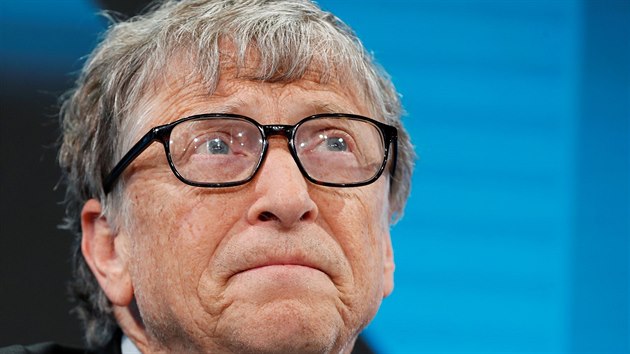 Zakladatel firmy Microsoft a šéf nadace Bill Gates na Světovém ekonomickém fóru v Davosu (22. ledna 2019)