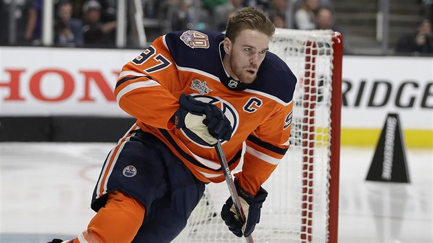 Connor McDavid z Edmontonu pi dovednostn souti na Utkn hvzd NHL.