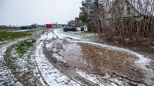 Rozbit silnice v Bezhrad v Hradci Krlov (15.1.2019).