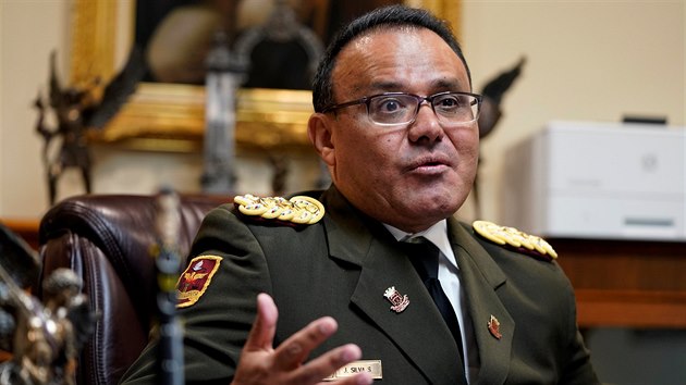 José Luis Silva, vojenský přidělenec venezuelské ambasády ve Washingtonu plukovník, který uznal prezidentem Venezuely Juana Guaidóa. (28. ledna 2019)
