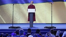 éfka ukrajinské opozice Julija Tymoenková bhem projevu na kongresu své...