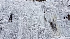 Ledová horolezecká stna v Liberci