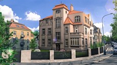 Vizualizace definitivní podoby Pa�kovy secesní vily po rekonstrukci
