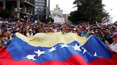 Po celé Venezuele probíhají protesty proti souasnému prezidentu Madurovi. K...